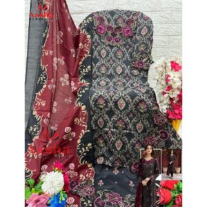 Ladies Embroidered Dress Material