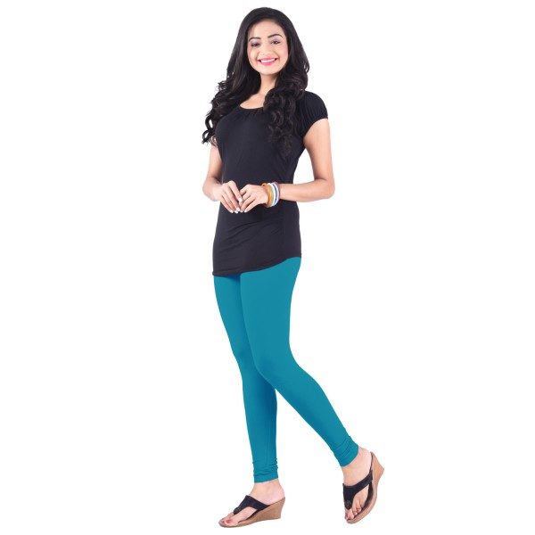 LUX Lyra Cotton Stretchable Full length Churidar Lycra Leggings for