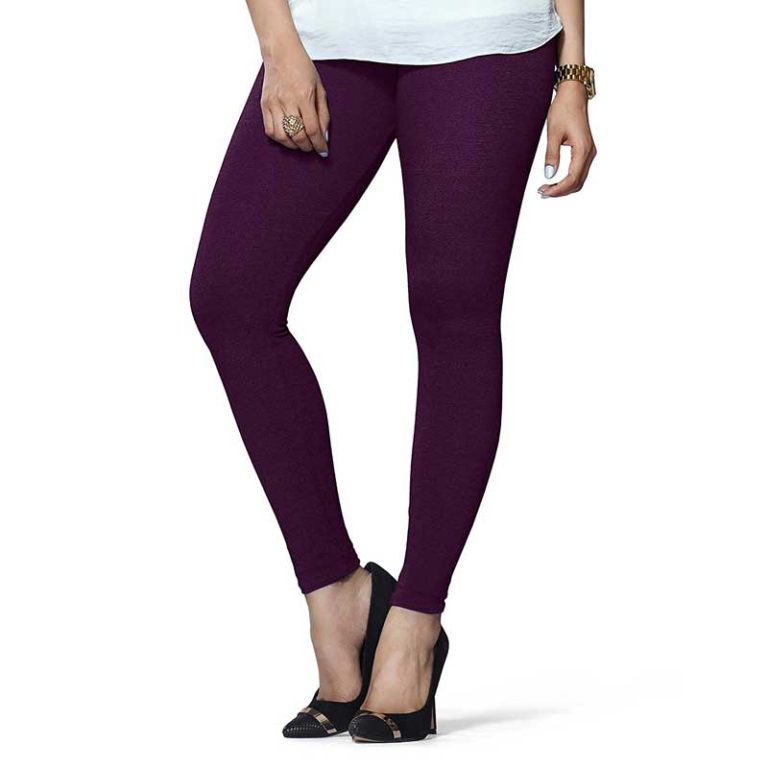 LUX Lyra Cotton Stretchable Full length Churidar Lycra Leggings for women -  Dark Violet - Frozentags - Ladies Dress Materials