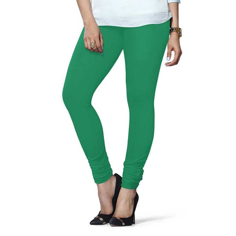 LUX Lyra Cotton Stretchable Full length Churidar Lycra Leggings for women -  Kiwi - Frozentags - Ladies Dress Materials