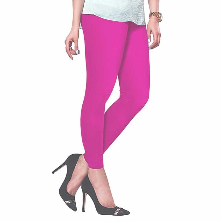 LUX Lyra Cotton Stretchable Full length Churidar Lycra Leggings for women -  Romantic Rani - Frozentags - Ladies Dress Materials