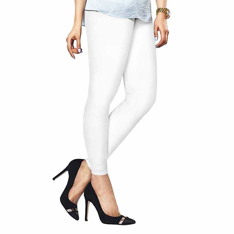 Buy online Aaritra Fashion 4 Way Lycra Ankle Length Leggings - White-AF102XL