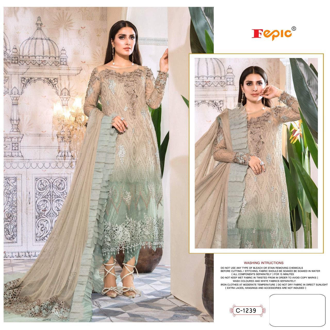 Amazing Partywear Heavy Embroidered dress | Beautiful Partywear dress  material - Frozentags - Ladies Dress Materials