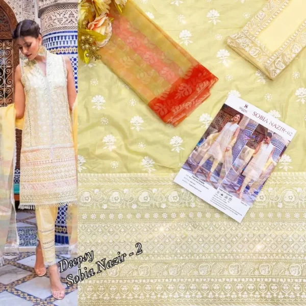 Lemon Yellow Suit for Eid
