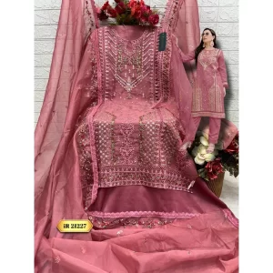 Organza Simple Suit Design for Girls