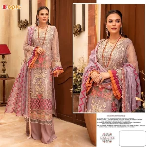 Georgette Embroidered Salwar Kameez Material