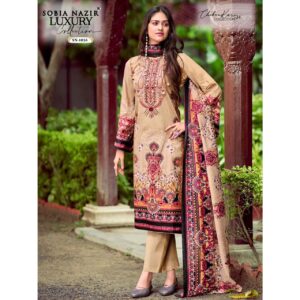 Womens Pure cotton Embroidered Dress Material
