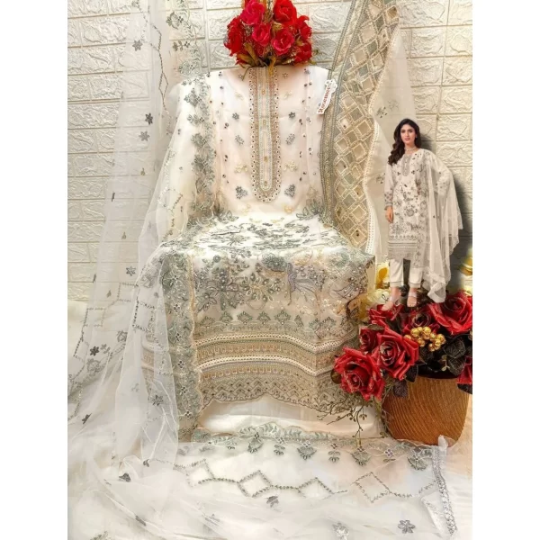 Off White Pakistani Suit for women