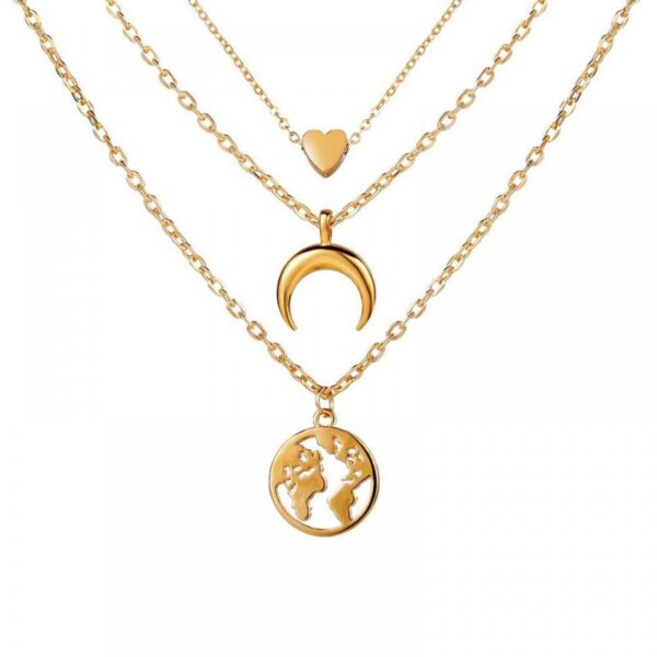 Buy gold plated layered necklace
