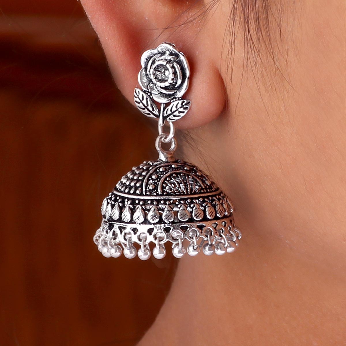 Antique Jhumka Earrings - Dazzle Accessories
