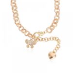 Gold Plated Butterfly Necklace 44201