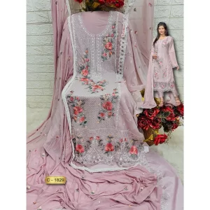 Georgette Embroidered Dress materials