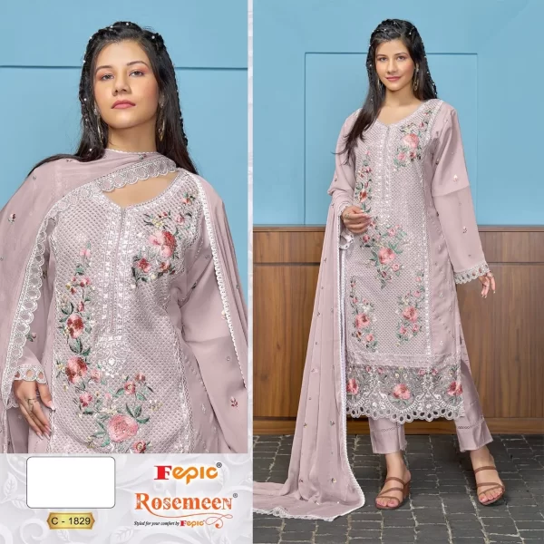 Georgette Embroidered Dress materials