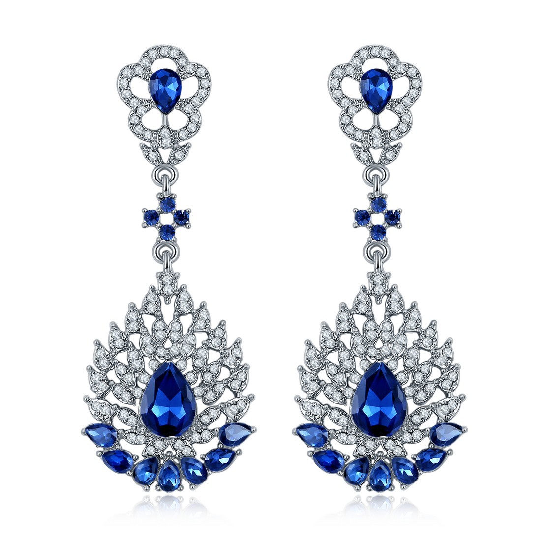 Buy Premium Quality Designer Fancy Rose Gold American Diamond Earrings  Online From Wholesale Salwar.