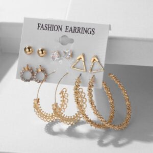 Gold Plated Earrings and Studs Combo