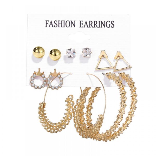 Gold Plated Earrings & Studs Combo PC-ERG-193