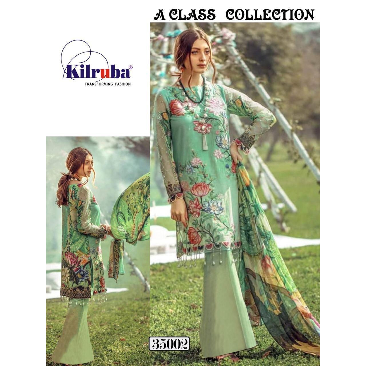 Karachi Print Qubo Fox Georgette Pakistani Readymade Suits – Kavya Style  Plus