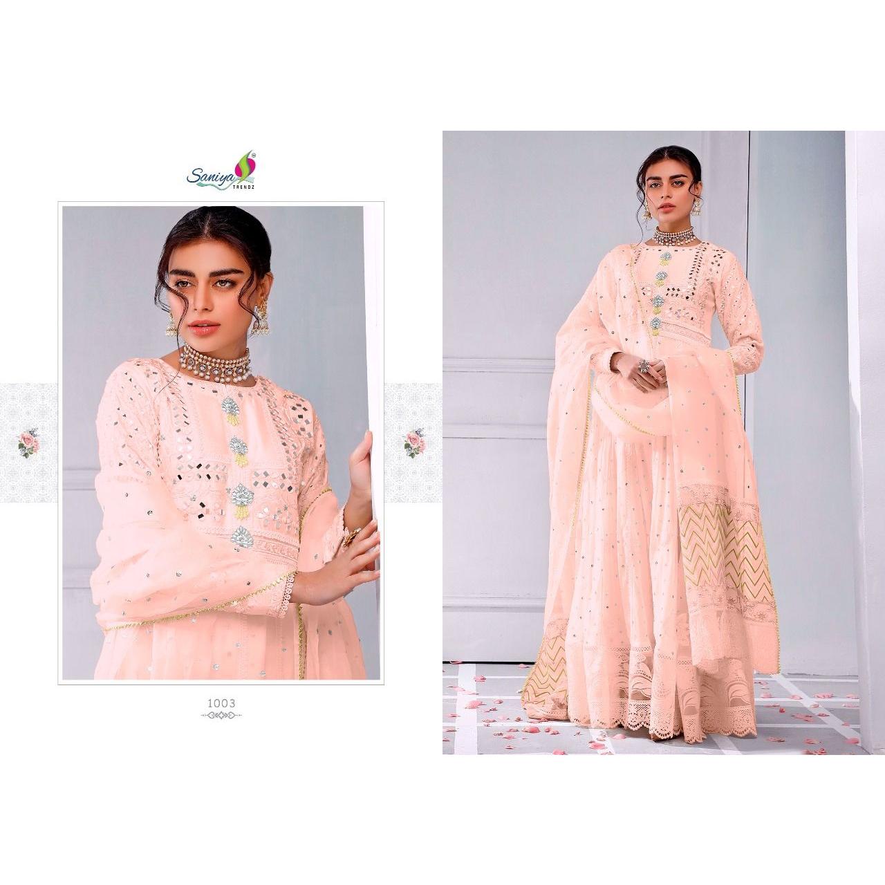 Georgette embroidered Elegant dress material Elegant embroidered dress material Frozentags Ladies Dress Materials