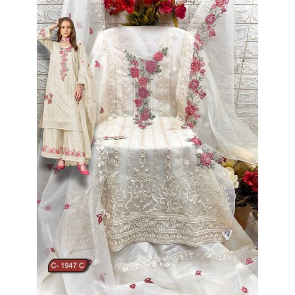 Organza Pakistani Dress Material