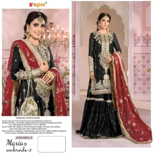 Pakistani Designer Replica Embroidered Suit