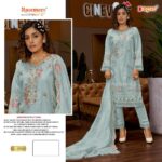 Pakistani Organza Embroidered Dress
