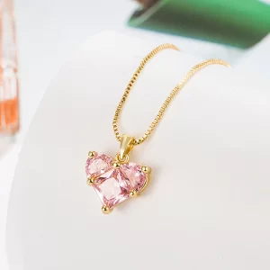 Pink Heart Shaped Pendant