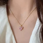 Pink Heart Shaped Pendant
