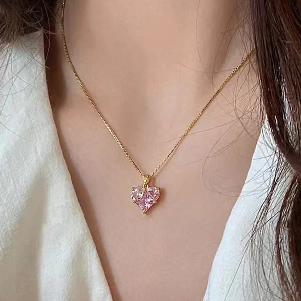 Pink Heart Shaped Pendant