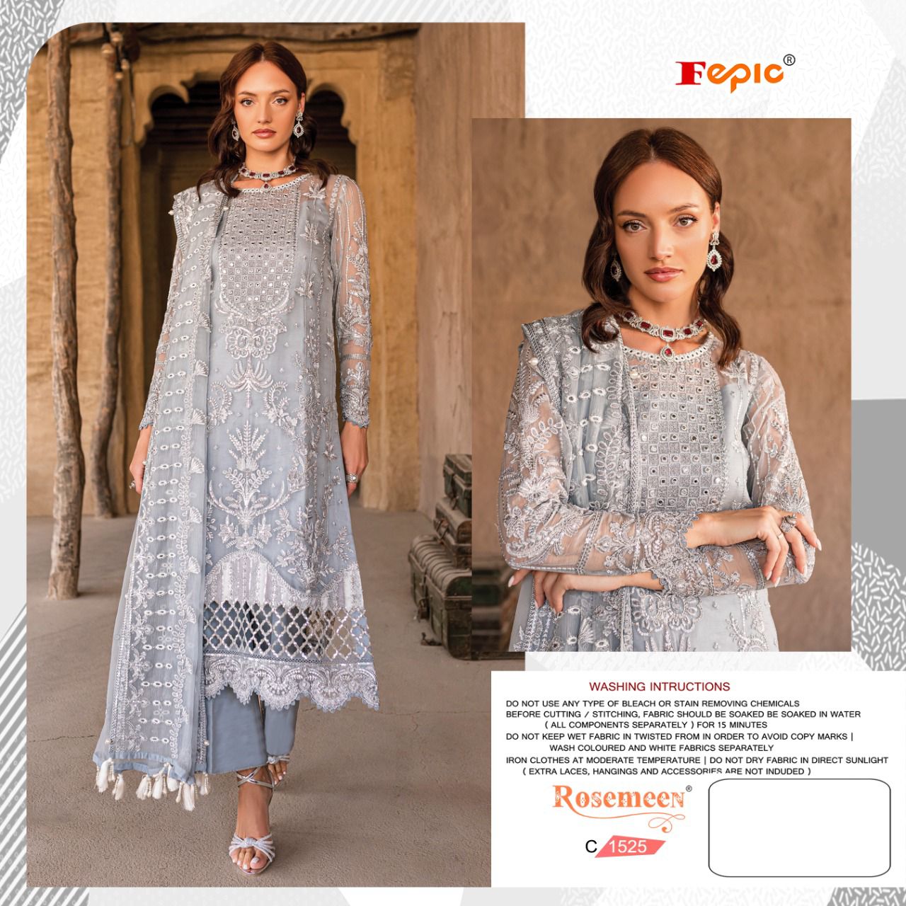 Fepic Pakistani Replica Organza Dress material | Pakistani dresses ...