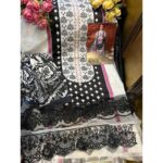 Black Cotton Suit with Embroidered Dupatta