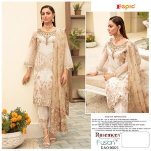 Fepic 90026 FUSION Embroidered dress material | Fepic 90026 Replica dresses online