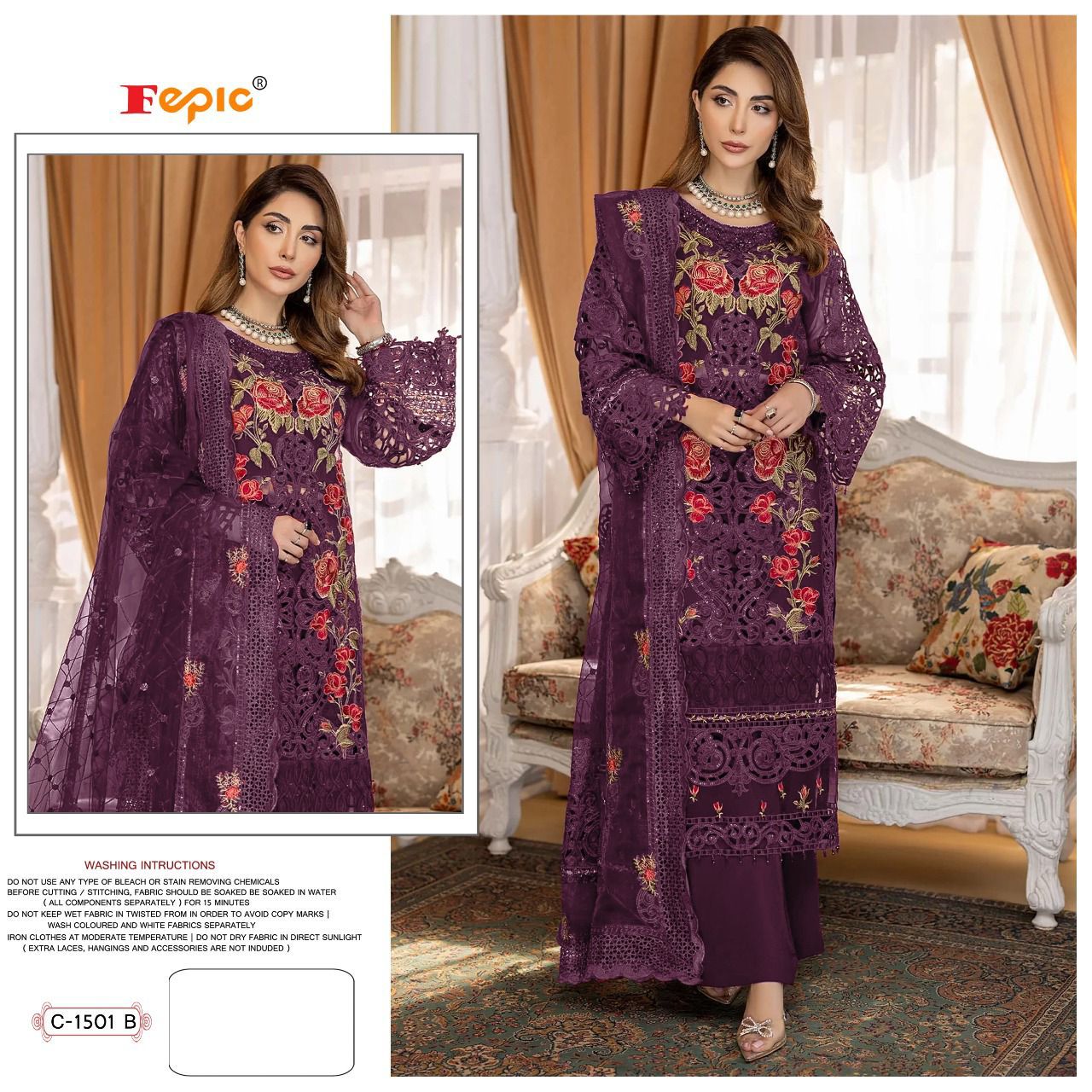 Pakistani Replica Embroidered dresses Online  Buy Embroidered Replica  Dresses in India - Frozentags - Ladies Dress Materials