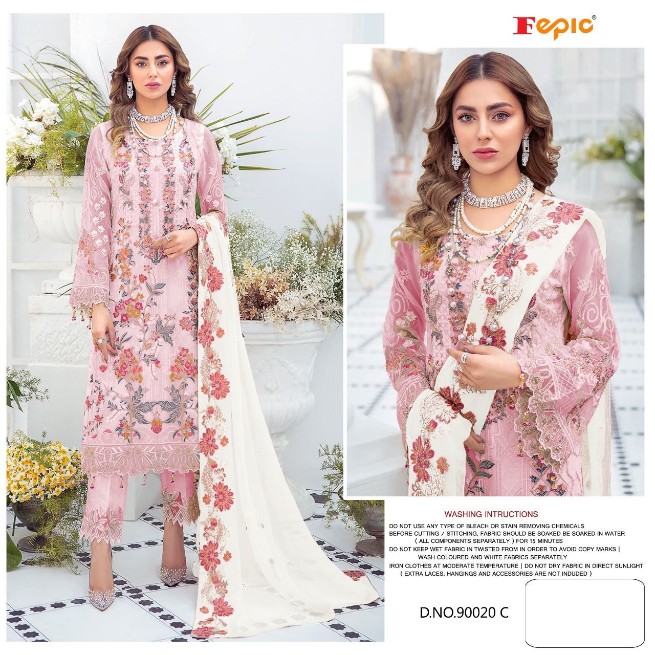 Pakistani Replica Heavy Embroidered dress  Buy Pakistani Replica dress  material online - Frozentags - Ladies Dress Materials